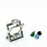 Katia Rabey | Folding Ring with Interchanging Gems