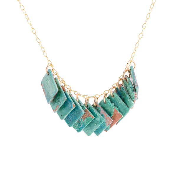 Patina Squared Necklace