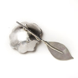 Juan Reyes - Lily of the Valley Brooch yukata jewelry show silver and citrine shawl pin brooch back