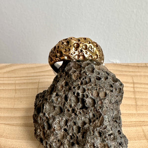 Vesicular Basalt Ring - Signet Style