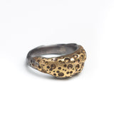 Vesicular Basalt Ring - Signet Style