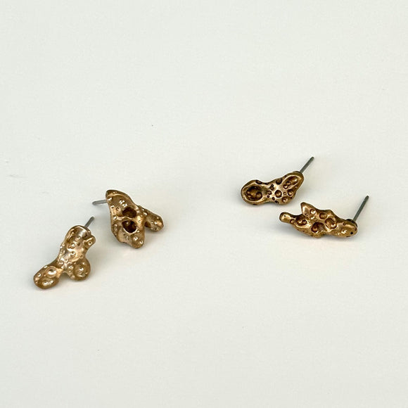 Vesicular Basalt Stud Earrings