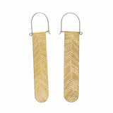 Panel Earrings Small Feather