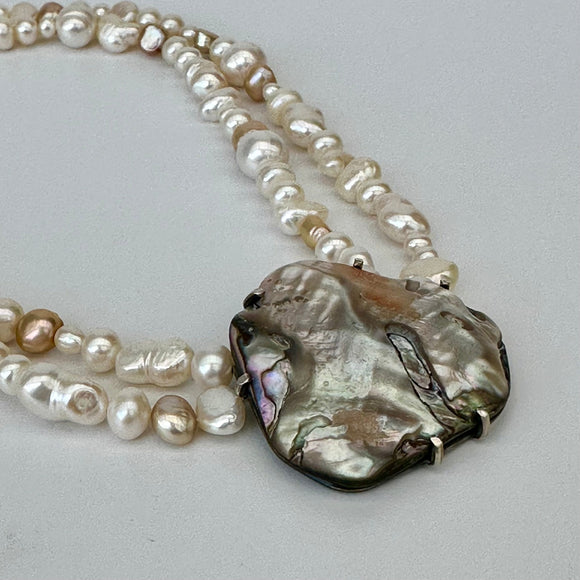 Abalone and Pearl Necklace