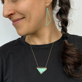 Triangle Green Patina Necklace