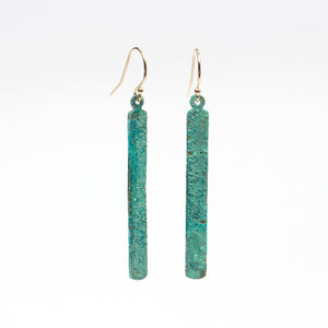 Slim Green Earrings