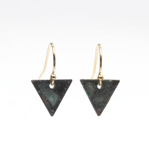 Black Triangle Earrings