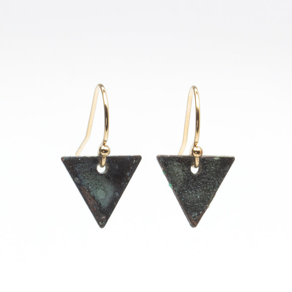 Black Triangle Earrings