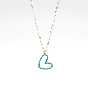 Patina Heart Necklace