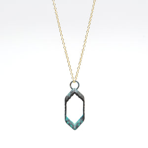 Patina Polygon Stack Necklace