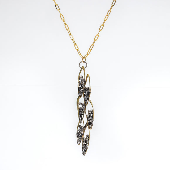 Seed Organic Leaf shape Drop Necklace