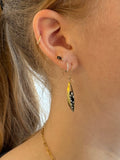 Seed Leaf Shape Drop Earrings