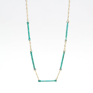 Lines of Patina Necklace