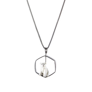 Baby polar bear Necklace in Silver