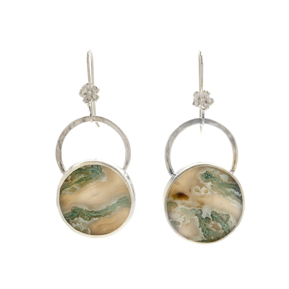 Moss Agate Drop Earrings