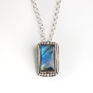 Statement labradorite pendant necklace