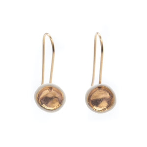 Small Shiny Gold Porcelain Earrings