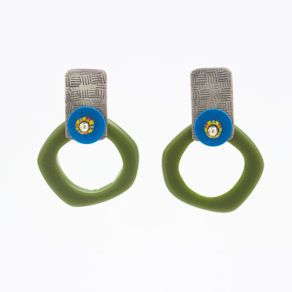 Olive Plexiglass Earrings