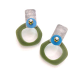 Olive Plexiglass Earrings