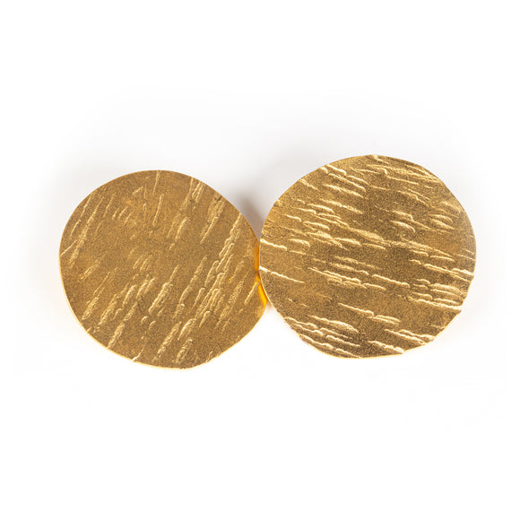 Hammered Gold Buttons in Gold Plated Steel