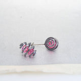 Spiral Studs with Vintage Swarovski Crystals