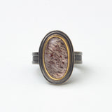 Hematite  and goethite quartz Ring