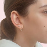 Mini dotted Hoop Earrings