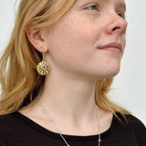 Sunflowers -	Yellow Dot Earrings