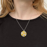 Sunflowers -	Yellow Dot Necklace