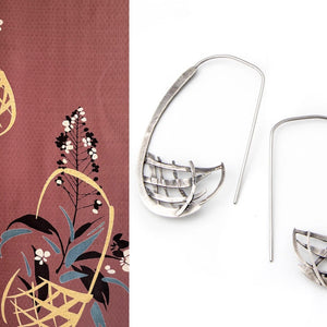 Ikebana- Basket earrings