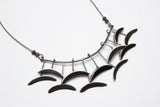 Plethora of Motifs - Leaves of Ebony necklace and earring set