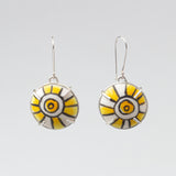 Sunflowers -	Yellow Dot Earrings