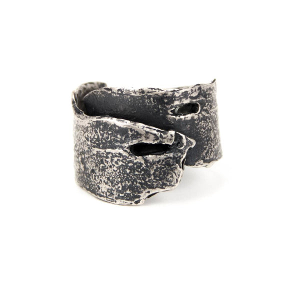 Cherry Bark Ring sterling silver
