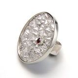 Tory Herford - Crystal Landscape Ring with Ruby