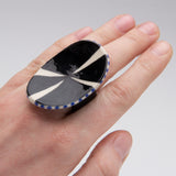 Amy Rogers - Black and White Disc Ring
