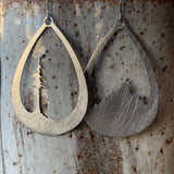 Stainless Steel Mountain and Conifer Tree Earrings