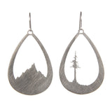 Stainless Steel Mountain and Tree Earrings