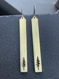 Majestic Conifer Tree Dangle Earrings