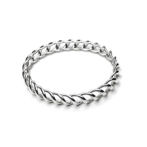 Medusa Bangle Bracelet in Silver