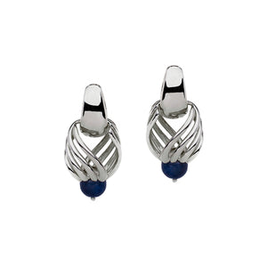 Bell Earrings with Lapis Lazuli silver