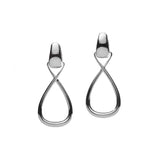 Small Silver Twist Hoop Earrings