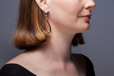 Large Silver Twist Hoop Earrings