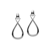 Large Silver Twist Hoop Earrings
