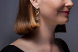 Large Multi-Twist Drop Earrings