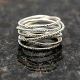 Hammered Coil Rings