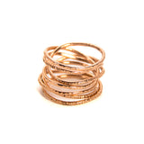 coil ring in rose gold-fill