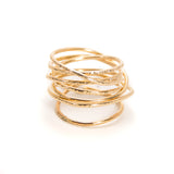coil ring in gold-fill