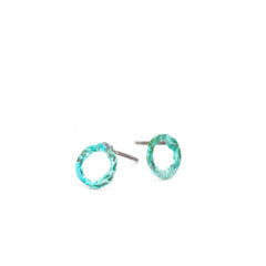 Circle Stud Patina Earrings