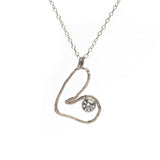 Simple Heart Necklace with Cubic Zirconia