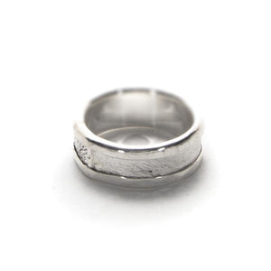 Wide Reticulated Silver Ring